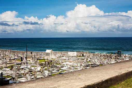 Puerto Rico - August 20, 2009 :  View of  Santa Maria Magdalena Cemetery in Old San Juan
