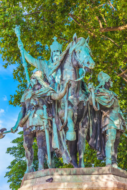 istock Charlemagne Guards Bronze Statue Paris France 1336792785
