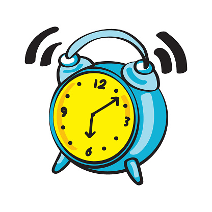 Alarm Clock Cartoon Ringing With Loud Sound Stock Illustration - Download  Image Now - Alarm, Alarm Clock, Analog - iStock