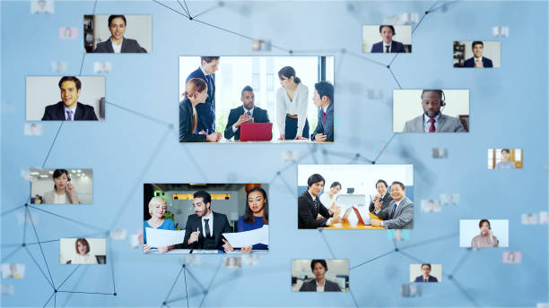 istock Video conference concept. Telemeeting. Web meeting. Webinar. 1336794523