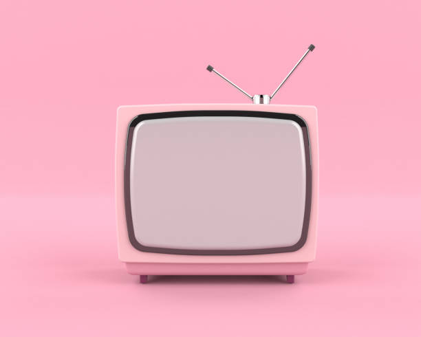 istock Vintage TV with Pastel Colors 1336796112