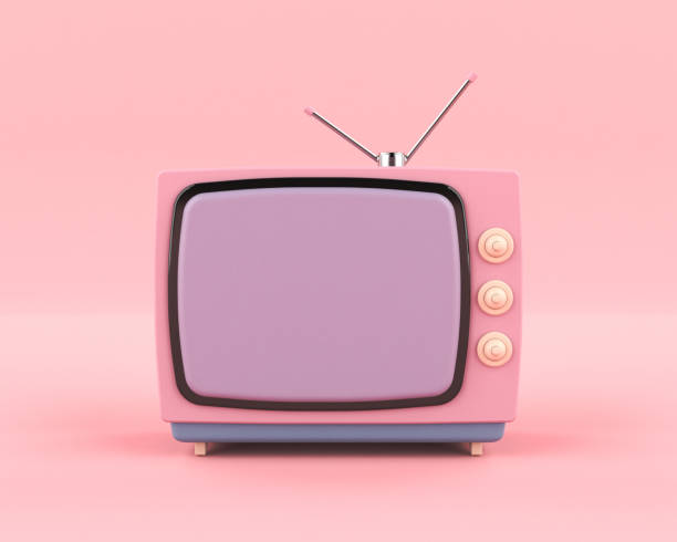 istock Vintage TV with Pastel Colors 1336796113