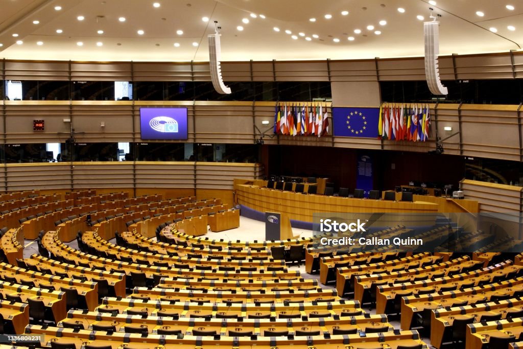 European Parliament European Parliament interior in Brussels, Belgium. European Parliament Stock Photo