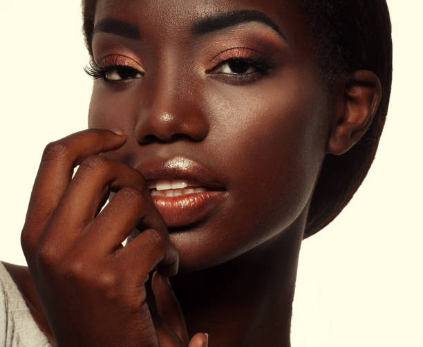 istock Beautiful black woman posing in a studio 1336805567
