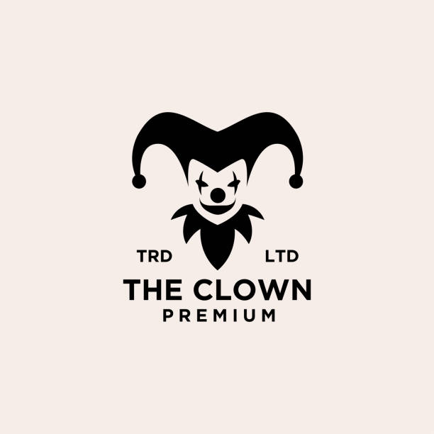 illustrations, cliparts, dessins animés et icônes de illustration vectorielle de conception d’icône de clown premium - clown