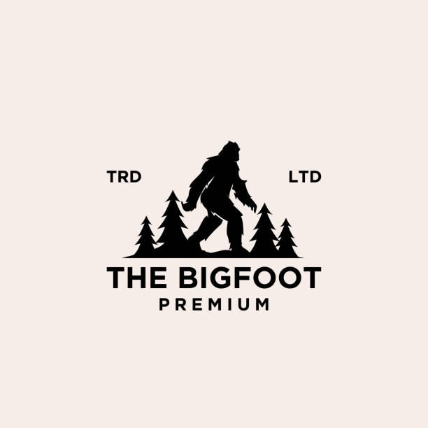 ilustraciones, imágenes clip art, dibujos animados e iconos de stock de premium big foot yeti icon diseño de ilustración - large