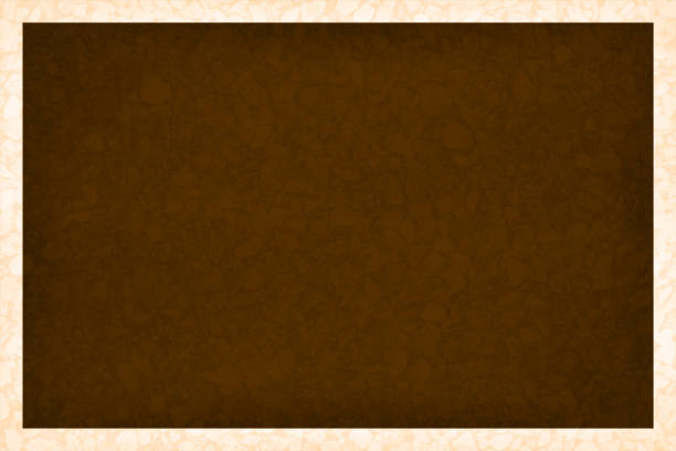 다크 초콜릿 브라운 컬러 의 얼룩덜룩한 프레임 배경, 밝은 갈색 또는 베이지 색 테두리 - brown background stock illustrations