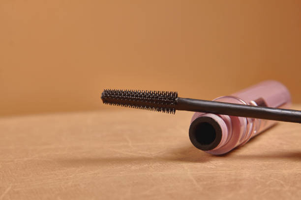 set of mascara black with pink isolated