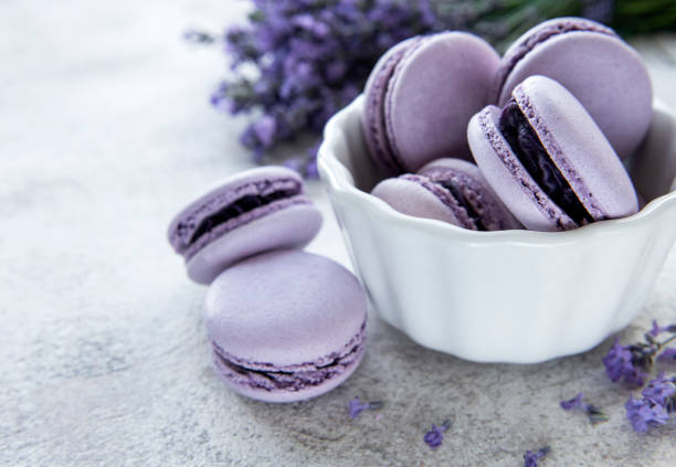 istock French macarons with lavender flavor 1336821086