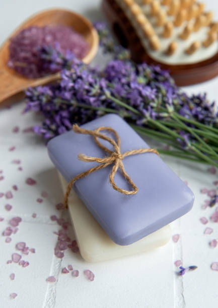 istock Natural herb cosmetic with lavender flowers 1336821087
