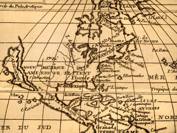 istock Antique world map, Mexico and the Caribbean 1336823445