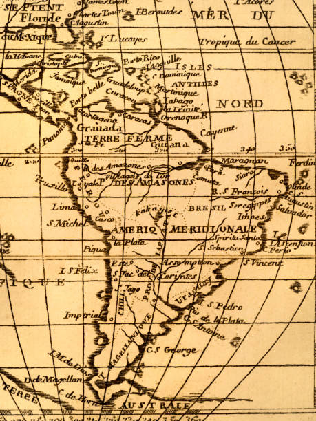 istock Antique world map, South America 1336823540