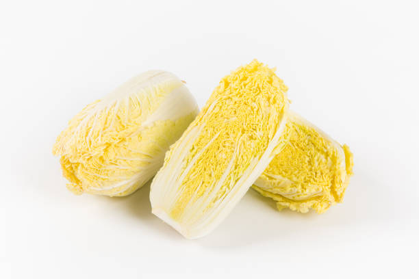 Fresh baby Chinese cabbage isolated on white background.