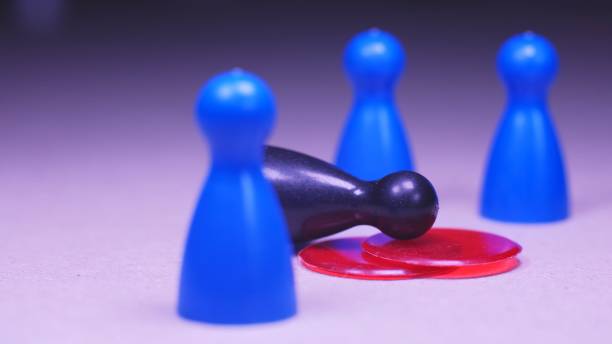 istock Police Brutality against African American Black People Represented using Tabletop Boardgame Pieces Pawns and Tokens 1336832394