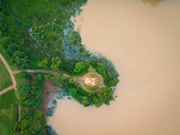 Jabi Lake Drone shot of a lake jabi stock pictures, royalty-free photos & images