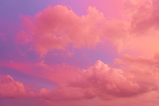 istock Incredible red sunset clouds against the blue sky 1336842937