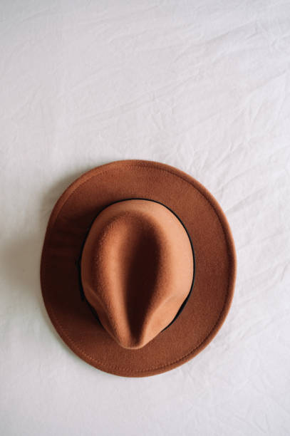 classic tan felt fedora (xl) foto de archivo - cowboy hat hat wild west isolated fotografías e imágenes de stock