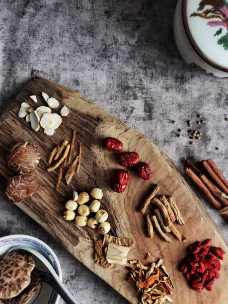 istock herbs and Chinese chicken soup 1336846343