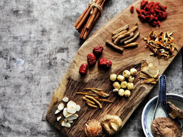 istock herbs and Chinese chicken soup 1336846391