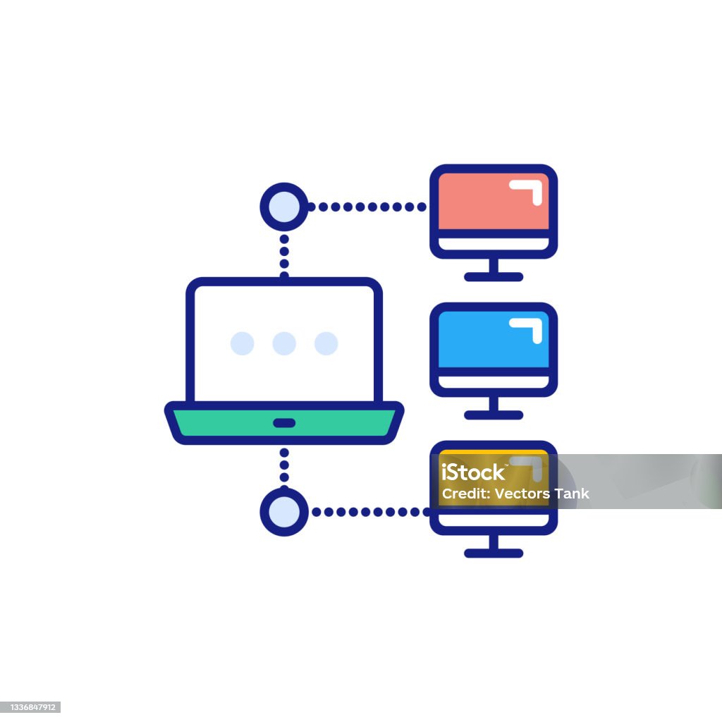 Computer Virtualization Icon Virtualization Stock Illustration - Download Image Now - Applying ...