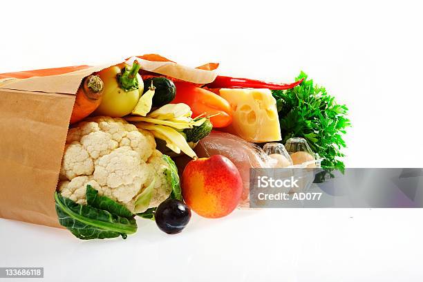 식료품 0명에 대한 스톡 사진 및 기타 이미지 - 0명, 가방, 건강한 식생활