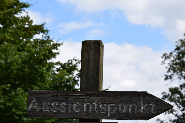 istock wooden sign to viewing point 1336868091