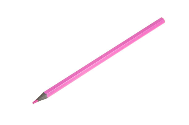istock Pink color pencil isolated on the white 1336877872