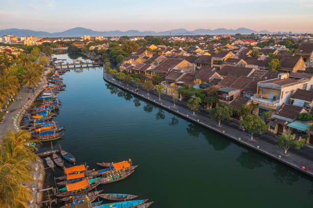 istock Thu Bon river of ancient town Hoi An 1336879260