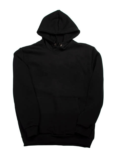 istock Black style hoodie isolated on the white 1336885571
