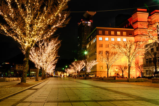 istock Night view of Mojiko Retro district 1336887110
