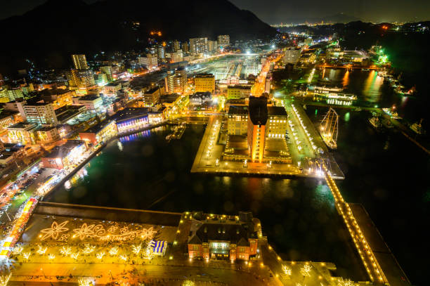 istock Night view of Mojiko Retro district 1336887134