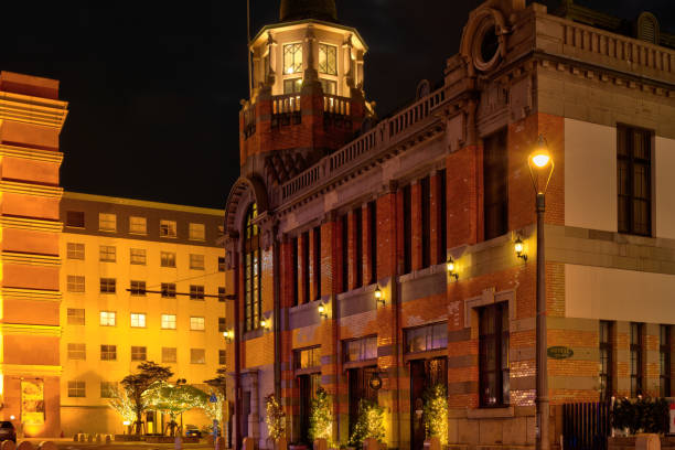 istock Night view of Mojiko Retro district 1336887166