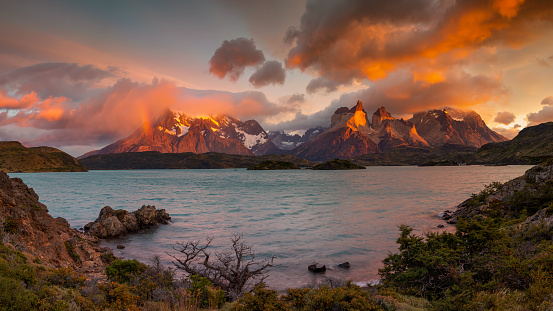 Torres del Paine National Park, Chile, Patagonia - Chile, Natural Parkland, Cuernos del Paine