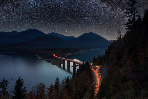 Milky Way at Lake sylvester - Sylvensteinspeicher