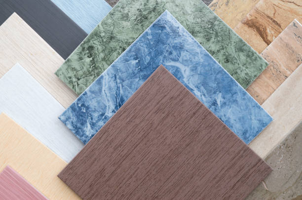 istock Samples of a colorful ceramic tile in store close 1336889971