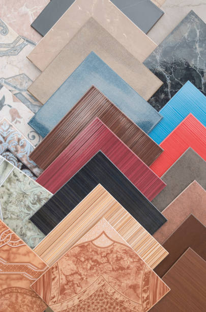 istock Samples of a colorful ceramic tile in store close 1336889972