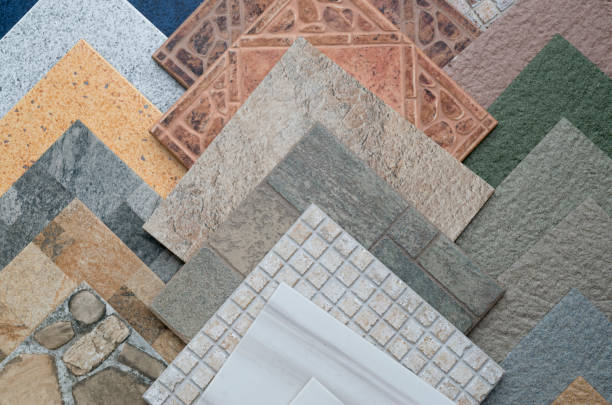 istock Samples of a colorful ceramic tile in store close 1336889977