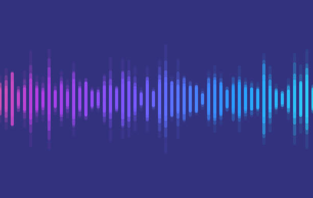 ilustraciones, imágenes clip art, dibujos animados e iconos de stock de audio wave talking podcasting background - music style audio