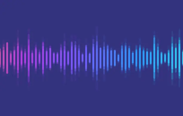Vector illustration of Audio Wave Talking Podcasting Background