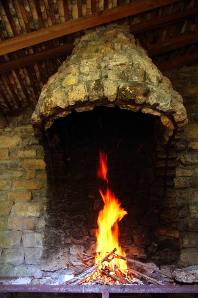 istock Barbecue fire chimney masonry stone wall 1336895440