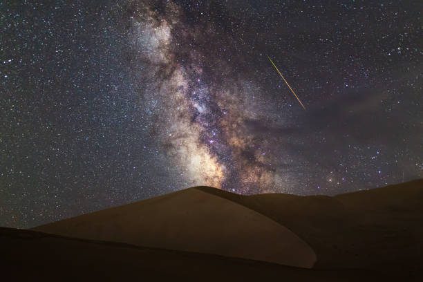 istock Milky Way and Meteor in the Desert 1336897513