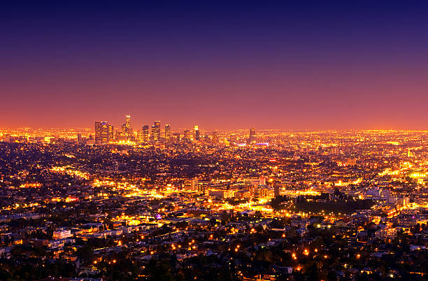 istock Los Angeles Skyline at Night 133689797