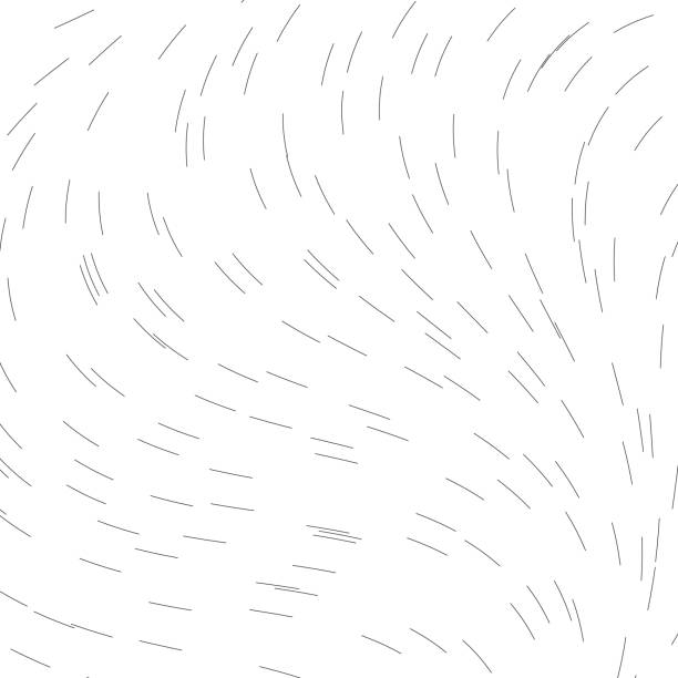 Science or meteorology: Curved flow lines suggesting some larger flow vector art illustration