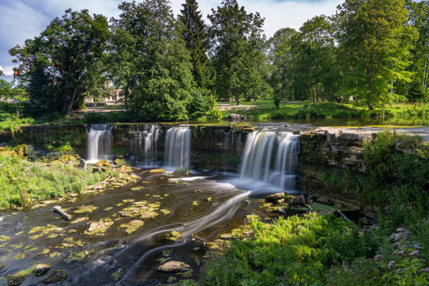 istock idyllic river landscape in the forest with a waterfall 1336902213
