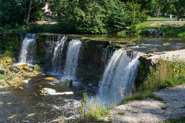 istock idyllic river landscape in the forest with a waterfall 1336902906