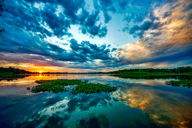 istock Sun on the horizon at sunset 1336907389