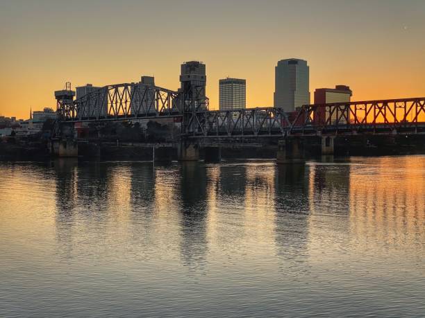 istock Winter Sunset Over Little Rock 1336916952