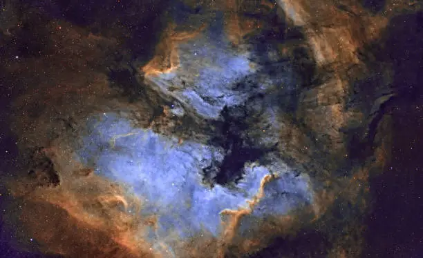 Image of the North American Nebula in Hubble Palette