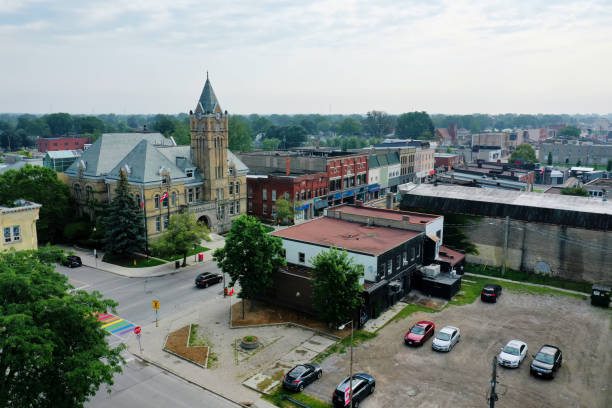 istock Aerial of St Thomas, Ontario, Canada downtown 1336930370
