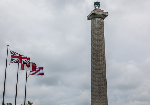 Perry's Victory and International Peace  Memorial sign.  Monument  commemorating The Lake Erie War of 1812. Thanks to Commodore Perry.